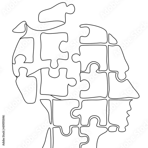 head with puzzle