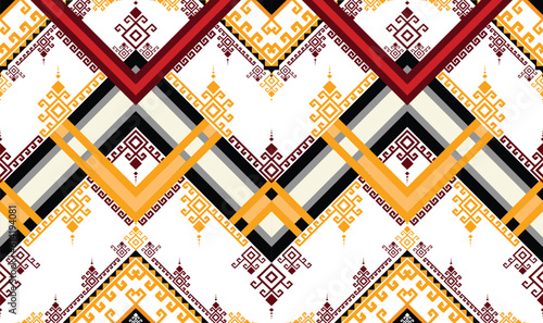 Geometric ethnic pattern. Navajo, Western, American, African,Aztec motif, traditional style. Design for background, wallpaper, clothing, wrapping, Batik, fabric,tile, and prints. Vector illustration.