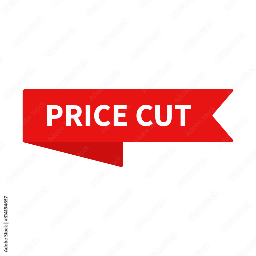 Price Cut In Red Color Rectangle Ribbon Shape For Business Discount
Price Cut In Red Color Rectangle Ribbon Shape For Business Discount