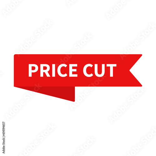 Free Download Price Cut In Red Color Rectangle Ribbon Shape For Business Discount
 - GFXLoad
