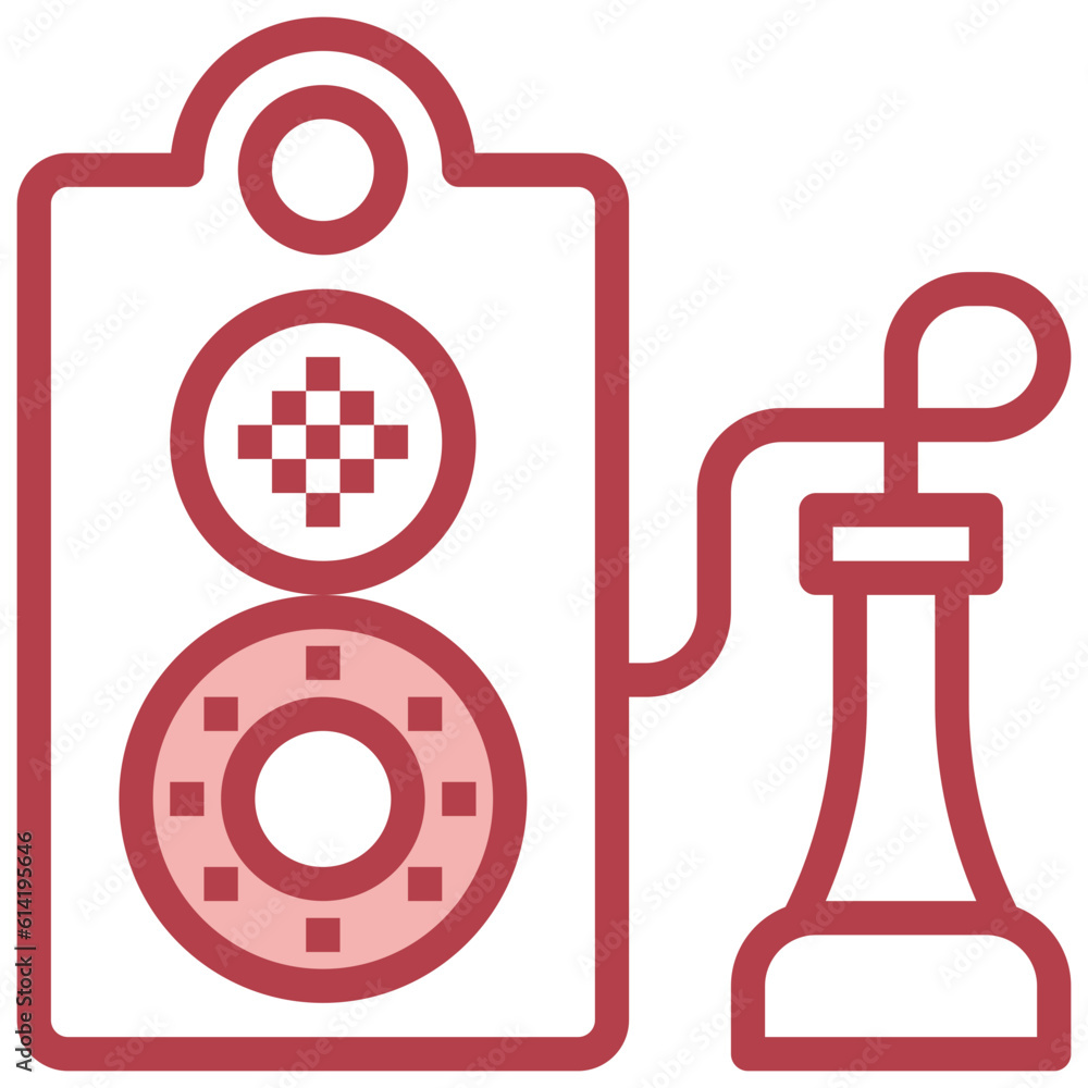 Fototapeta premium CLASSIC ROTARY PHONE line icon,linear,outline,graphic,illustration