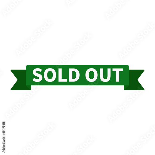 
Sold Out In Green Color Rectangle Ribbon Shape For Promotion Sale
