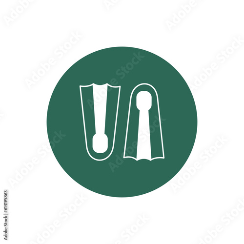 Swimming fins Vector Icon with trendy background colors that can easily edit or modify

