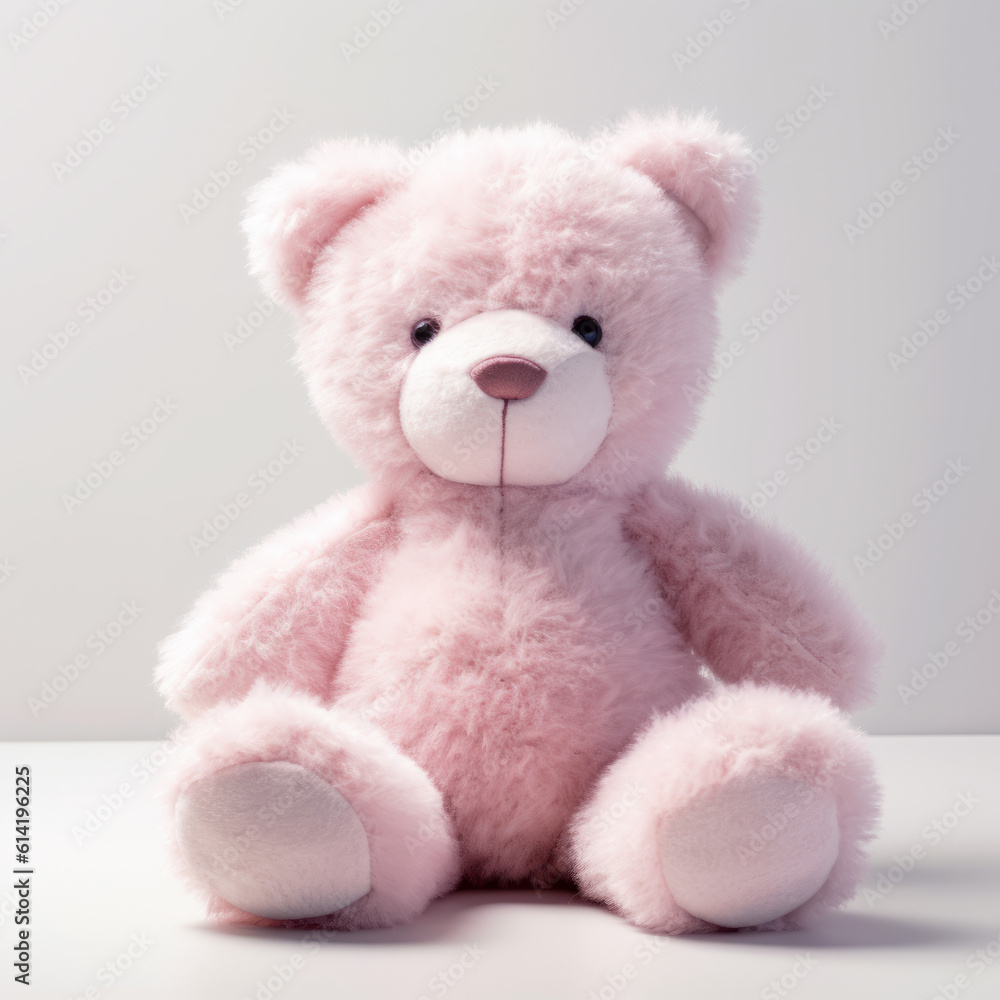 Pink teddy bear. Generative AI Pink teddy bear. Generative AI