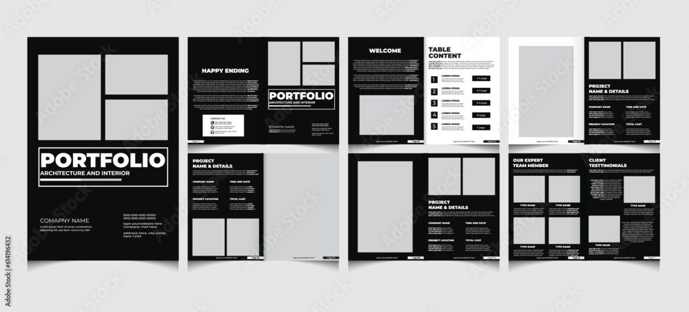 Architecture portfolio template or interior portfolio template design with a4 size. Portfolio template design. Architecture portfolio template or interior portfolio template design with a4 size. Portfolio template design.