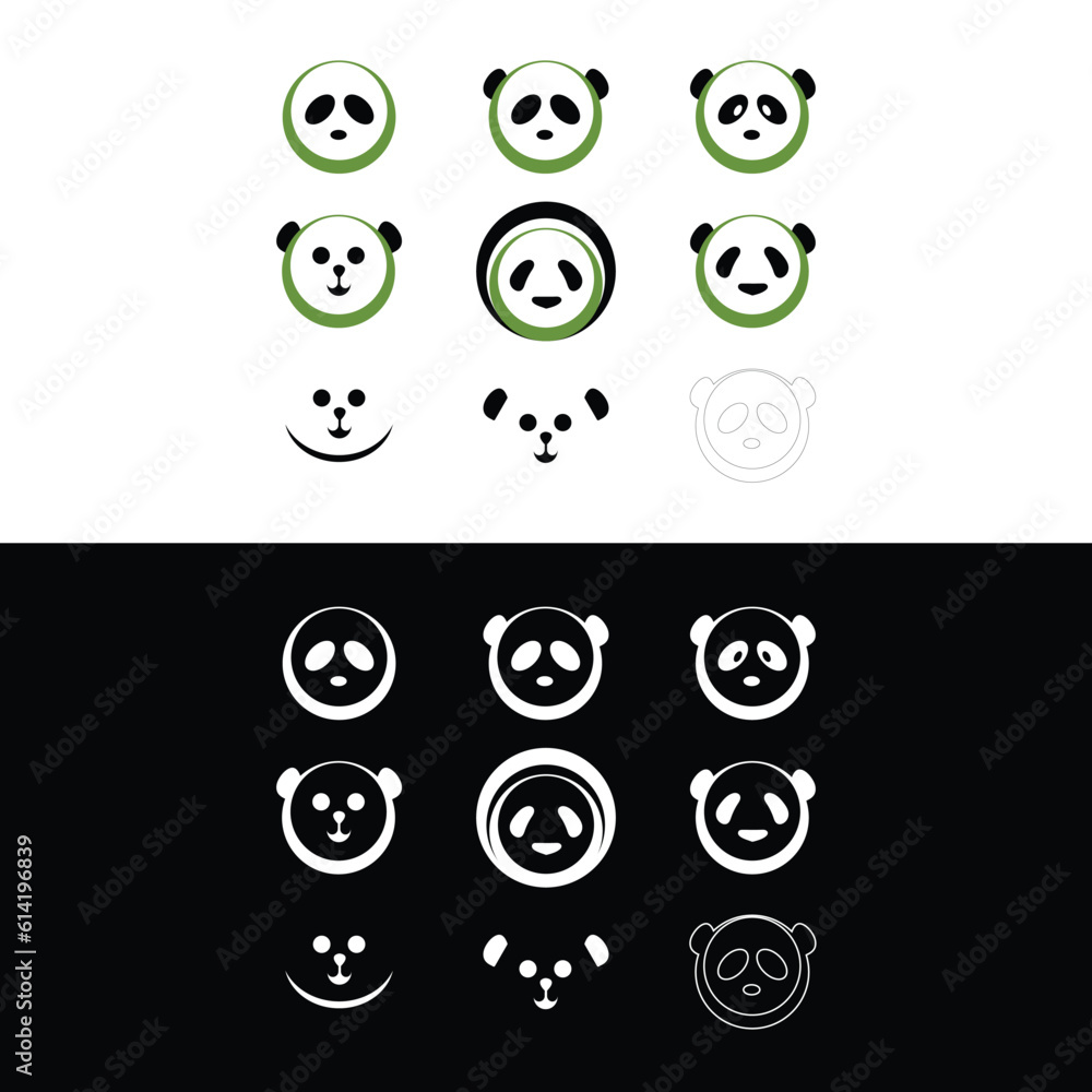 panda leaf logo design,panda logo template,Cute panda face,Love panda logo. cute Panda Logo design vector template. animal, asia, bamboo, heart, character, china, bear, black, pet, safari. panda leaf logo design,panda logo template,Cute panda face,Love panda logo. cute Panda Logo design vector template. animal, asia, bamboo, heart, character, china, bear, black, pet, safari.