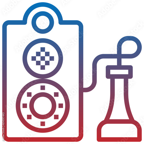 CLASSIC ROTARY PHONE line icon,linear,outline,graphic,illustration