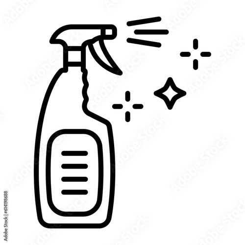 Glass Cleaner Liquid Spray concept, Perc solvent vector icon design, Housekeeping symbol, Home cleaning sign, Professional cleaners equipment stock illustration