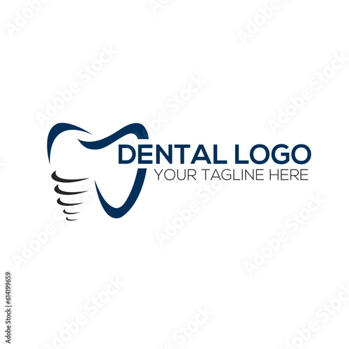 Dental Clinic logo template. Dental Care logo design. Health Dent Logo design vector template. Dental clinic Logotype concept icon.