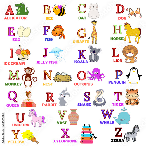 Fototapeta Naklejka Na Ścianę i Meble -  ABC Fun for Kids to Learn the English Alphabet