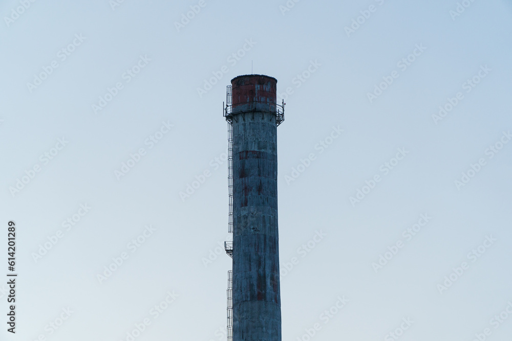 Big pipe. Air pollution concept, air emissions Big pipe. Air pollution concept, air emissions