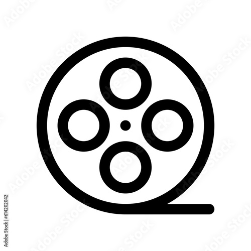 Editable film reel, movie roll vector icon. Movie, cinema, entertainment. Part of a big icon set family. Perfect for web and app interfaces, presentations, infographics, etc