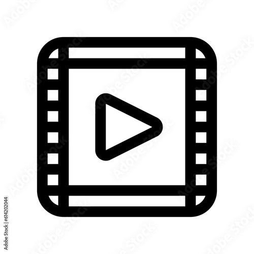 Editable movie clip, trailer vector icon. Movie, cinema, entertainment. Part of a big icon set family. Perfect for web and app interfaces, presentations, infographics, etc