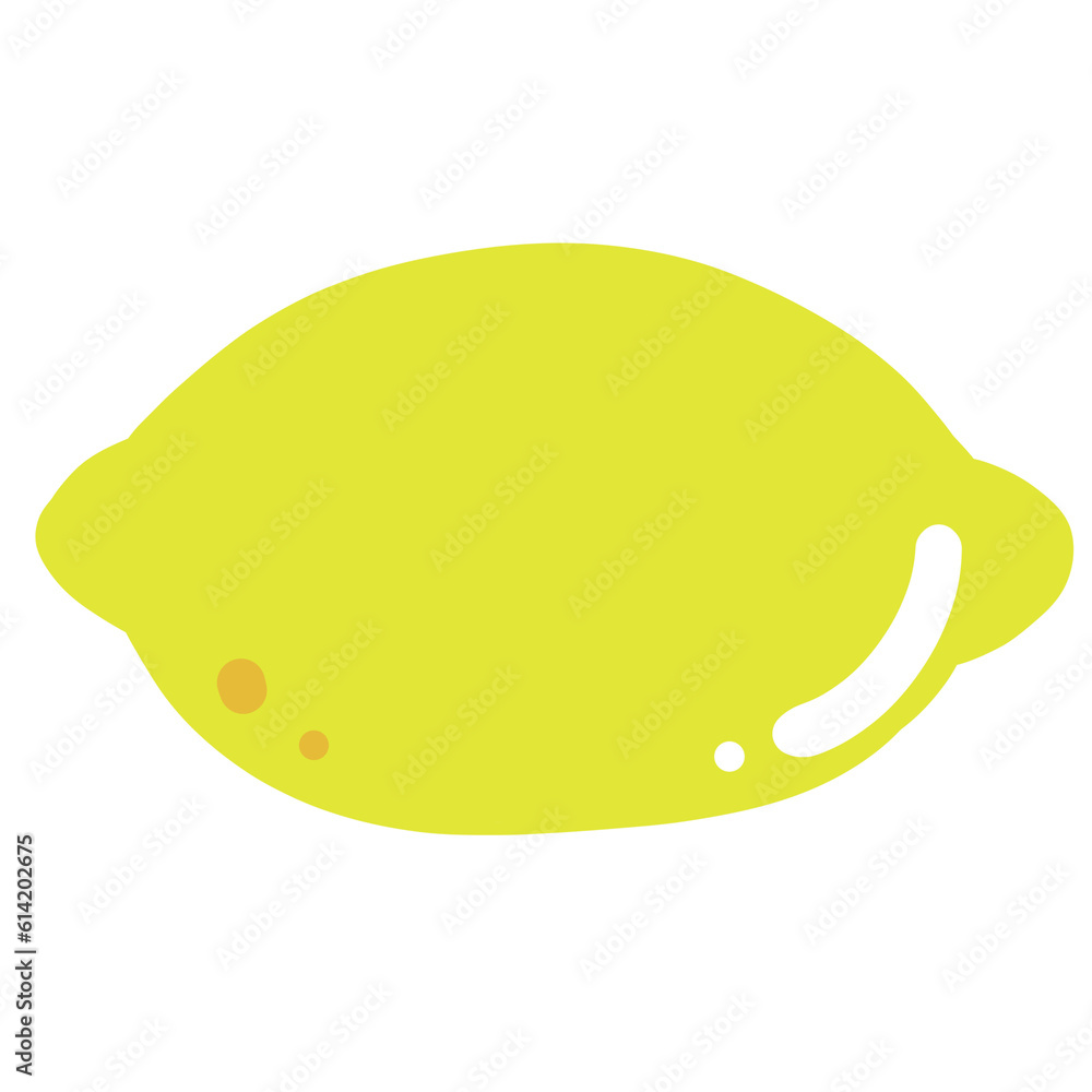Yellow lemon fruit. Hand drawing cartoon, PNG illustration. Yellow lemon fruit. Hand drawing cartoon, PNG illustration.