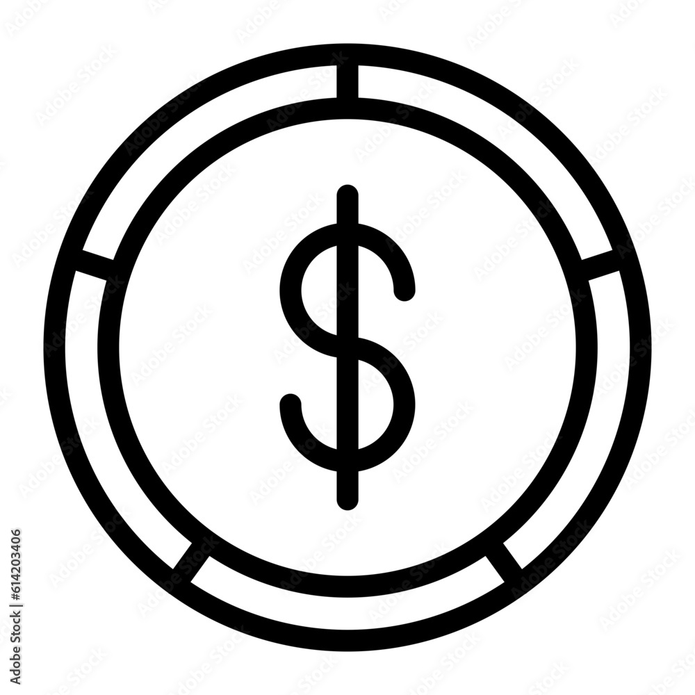 dollar line icon dollar line icon
