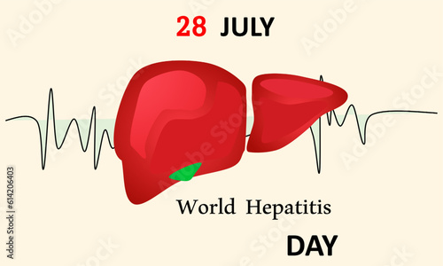 world hepatitis day poster Liver disease, cancer and cirrhosis vector illustration. Abstract minimal style design.