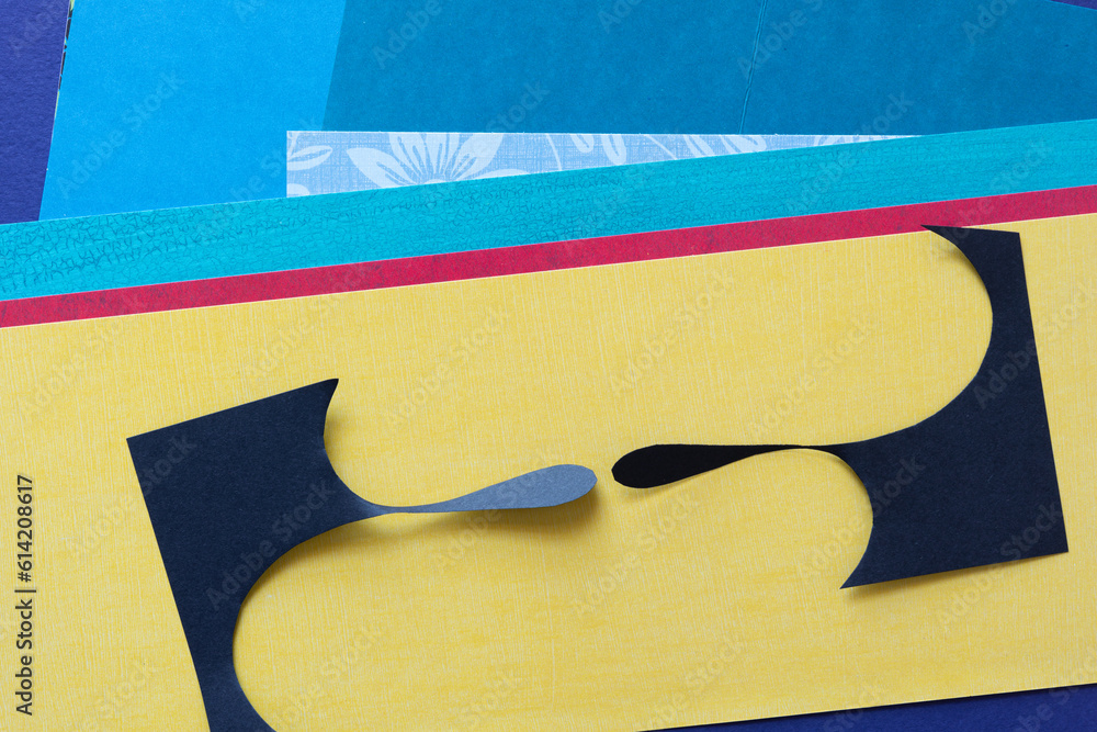 paper-background-composed-mostly-of-yellow-and-blue-scrapbook-paper