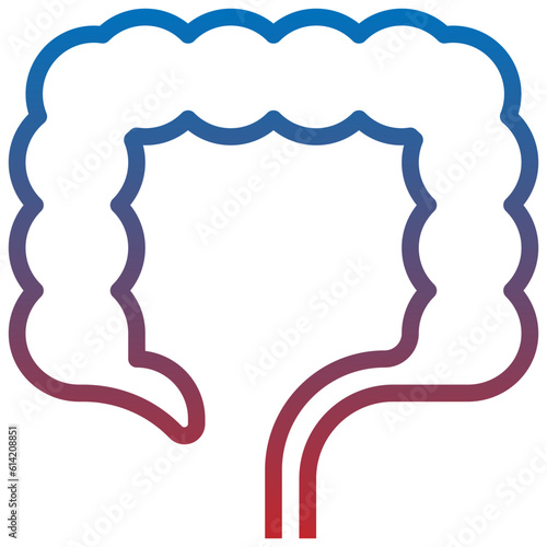 LARGE INTESTINE line icon,linear,outline,graphic,illustration
