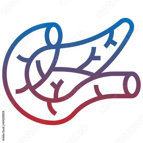 PANCREAS line icon,linear,outline,graphic,illustration