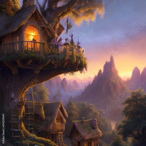 Fairy house, fantasy house, fantasy, comfort, fairy tale, dream, dream house, mystical, Generative AI