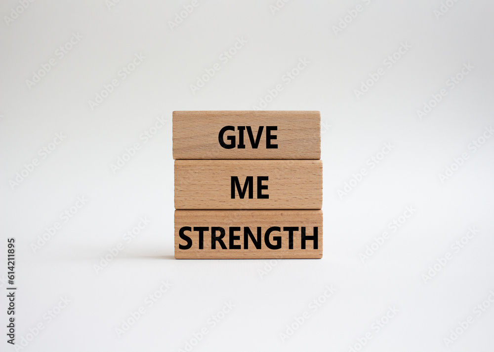 Give me strength symbol. Concept word Give me strength on wooden blocks. Beautiful white background. Business and Give me strength concept. Copy space Give me strength symbol. Concept word Give me strength on wooden blocks. Beautiful white background. Business and Give me strength concept. Copy space