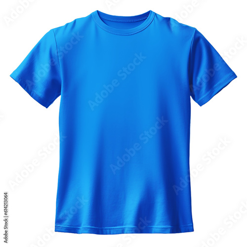 blue t shirt round neck plain transparent background