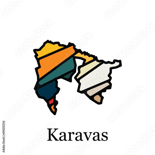 Karavas City of Turkey Geometric Map Colorful Creative Logo, element graphic illustration design template, logo for your company photo