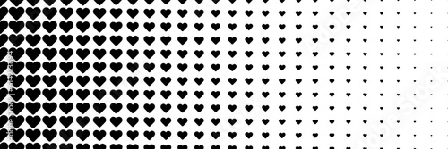 horizontal blend heart shape black and white