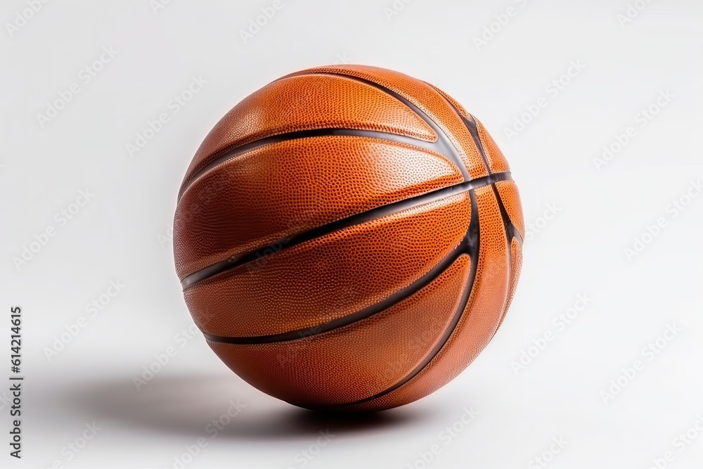 Basketball ball, sport isolated on white (Ai generated)