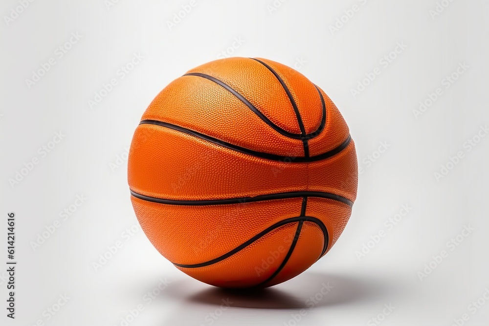 Basketball ball, sport isolated on white (Ai generated)