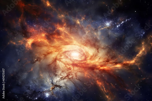 background cosmic massive galaxy. AI generative