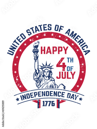 American flag, symbol for 4th July, Independence Day celebration. Patriotic Typography Graphics. National printing design. Fashion Print sportswear apparel, t shirt, card, banner. Vector illustration