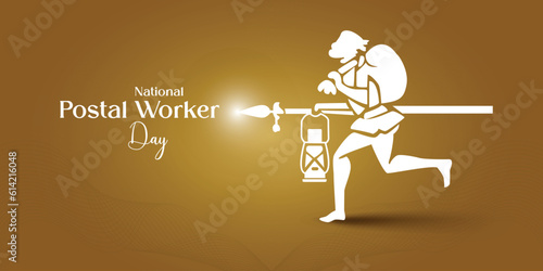 National Postal Worker Day. postal worker day concept. postmaster vector illustration. photo