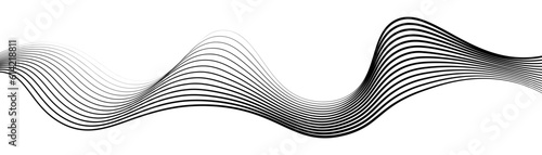 abstract smooth waves background. black and white wavy stripes background