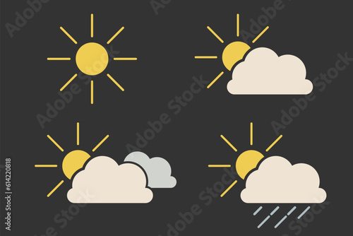 icon weather cloud rain sun moon