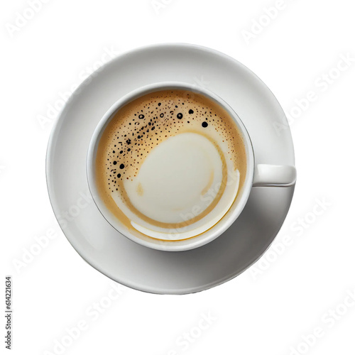 Coffee with cup, 3d render, isolated transparent background