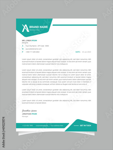 creative modern letter head design template for your project. letterhead, letter head, Business letterhead design.