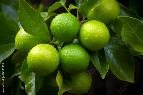 Asian kabosu lime ( Citrus sphaerocarpa ) photo