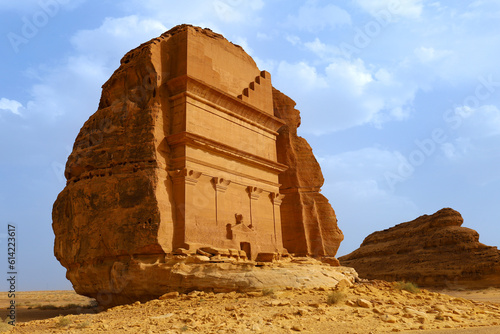 Al Ula old city , Saudi Arabia - jun 7 2023- The Nabataeans or Nabateans Tombs Civilization in Madain Saleh in Al Ula -  Qasr al-Farid