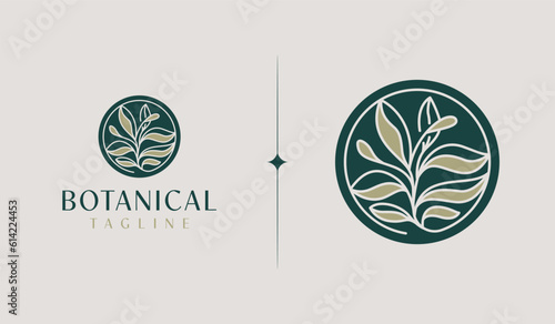 Leaf Flower Tree monoline. Universal creative premium symbol. Vector sign icon logo template. Vector illustration