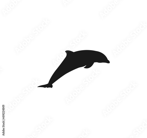 Dolphins graphic icons set. Dolphin silhouette collection vector design . Sea life symbols. Dolphin aquatic mammal vector icon for animal apps and websites. Vector silhouette on a white background.