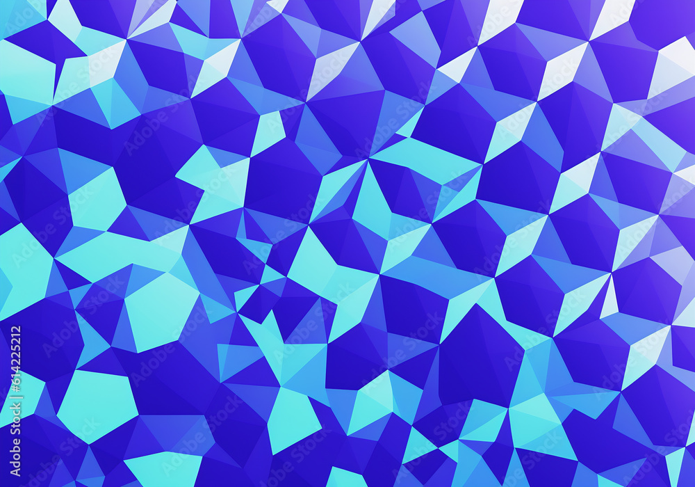 abstract polygonal background - blue and purple colors. Generative AI abstract polygonal background - blue and purple colors. Generative AI