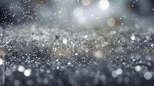 Silver Rain: Captivating Droplets and Dust Particles Wallpaper