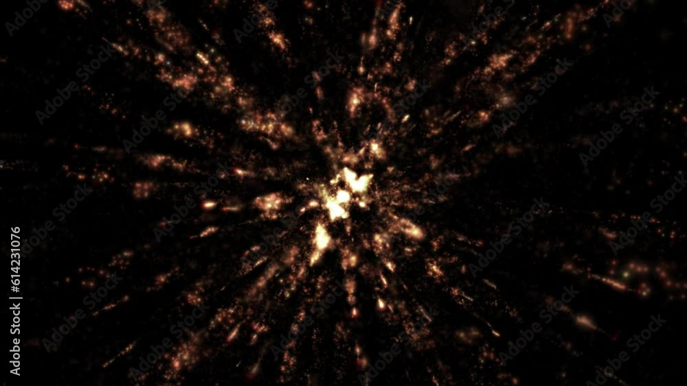 Animation salute on a black background Animation salute on a black background