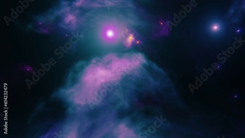 Star big bang explosion in a galaxy of an unknown universe