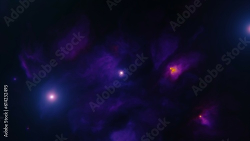 Cosmic Nebula Explosion Illustration. Big bang nebula