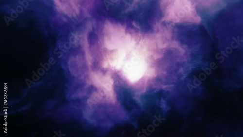 Nebula, Cosmic space and stars, blue and purple cosmic abstract background.