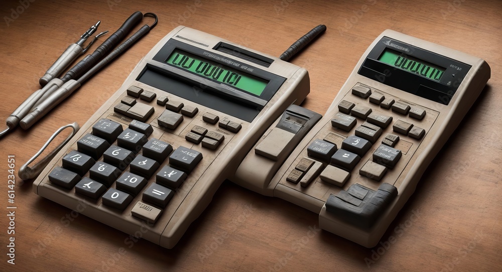old calculator on the table. ai generation.jpeg old calculator on the table. ai generation.jpeg
