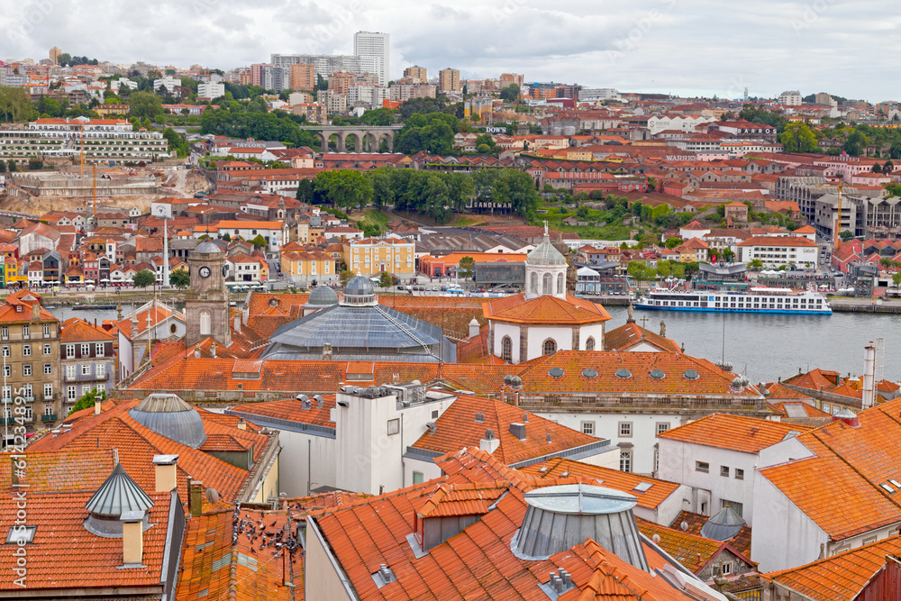Aerial view of the Stock Exchange Palace in Porto