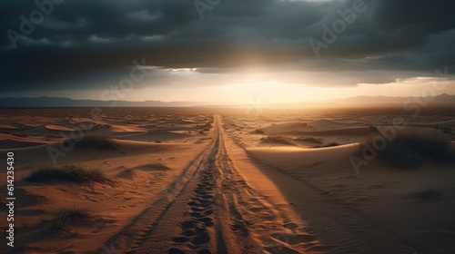 desert street leading nowhere
